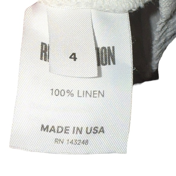 Host Pick 🎉▶️ Reformation ◀️ Paloma White Linen Lace Up Top - Picture 8 of 16